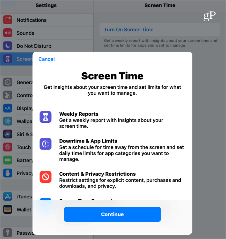 Bildschirmzeit aktivieren iOS 12