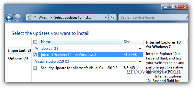 IE 10 Final Update