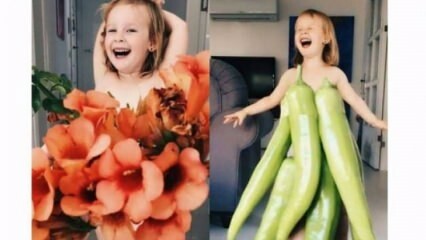 Sie hat Kleidung für ihre Tochter aus Obst und Gemüse gemacht!