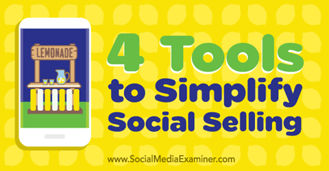 vier Social-Selling-Tools