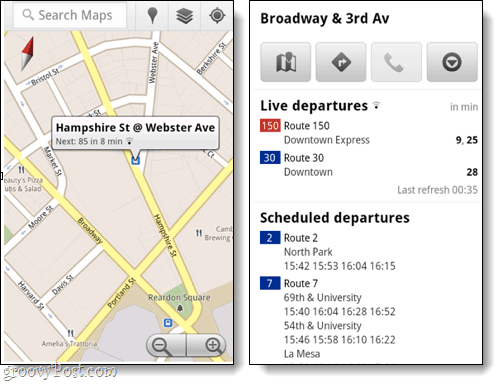 mobiler Transit für Google Maps