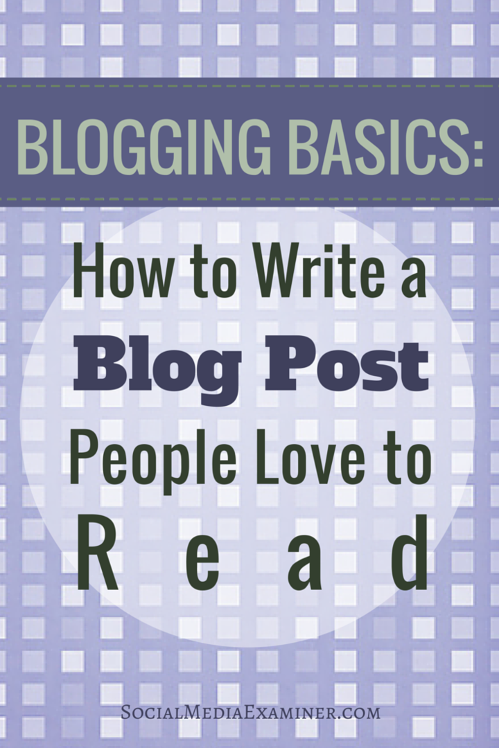 Grundlagen zum Schreiben eines Blogposts