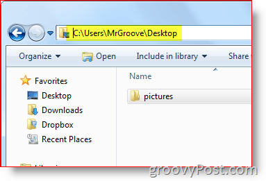 Windows Explorer-Desktoppfad