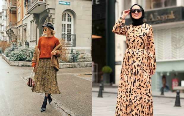 Leopardenrockkombinationen Hijab