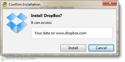 Die Dropbox-Erweiterung muss auf dropbox.com zugreifen