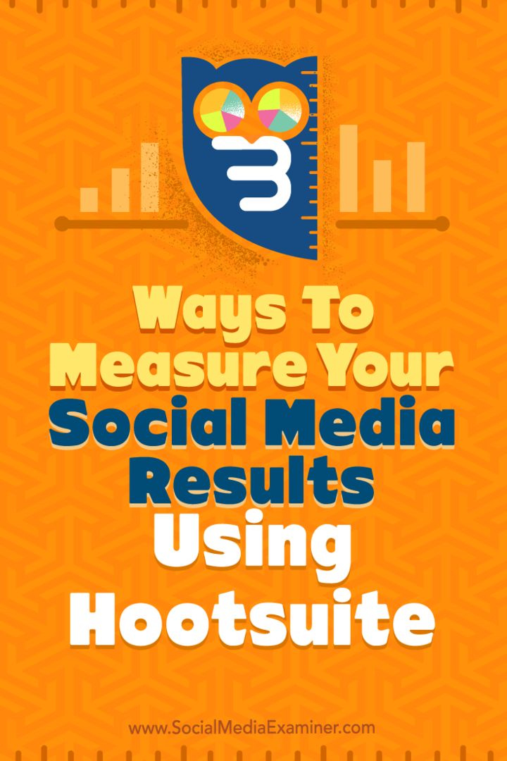 Tipps zu drei Möglichkeiten, um die Ergebnisse Ihrer sozialen Medien mit Hootsuite zu messen.