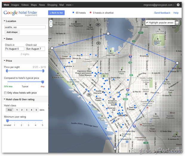 Google startet Hotel Finder