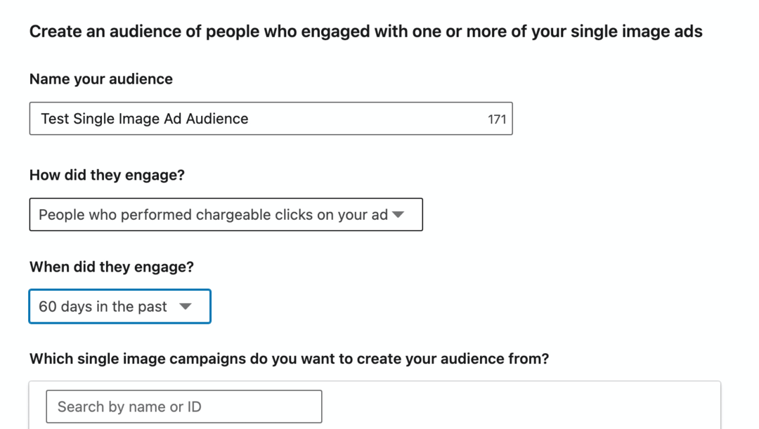 LinkedIn Retargeting-Zielgruppeneinrichtung