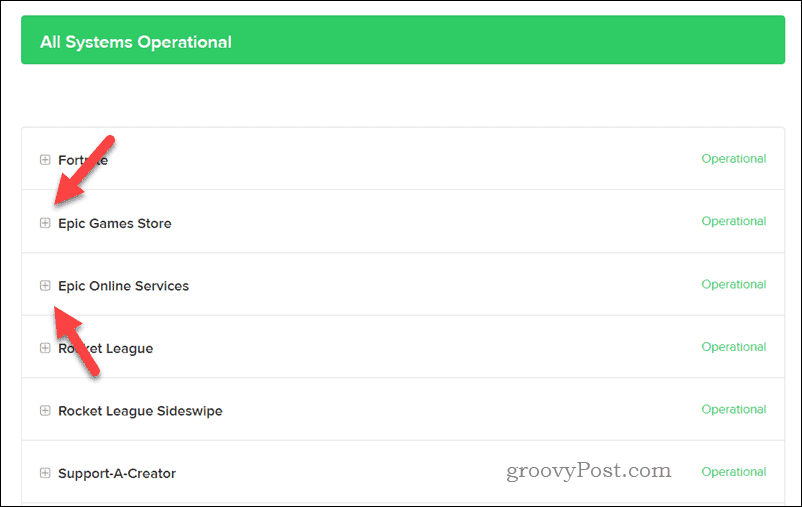 Status des Epic Games-Dienstes