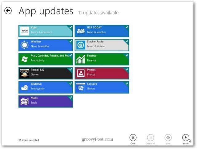 Aktualisieren Sie Windows 8 Apps auf einfache Weise