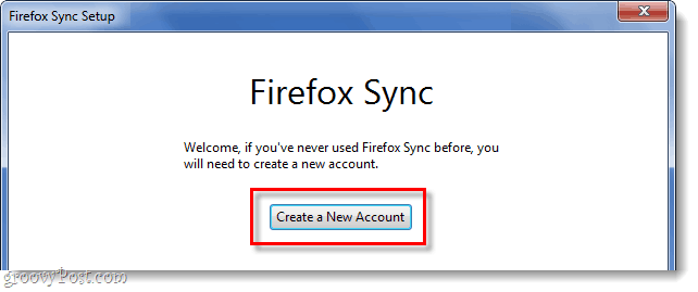 Erstellen Sie ein neues Firefox-Synchronisierungskonto