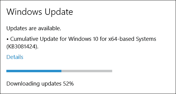 Microsoft veröffentlicht kumulatives Windows 10-Update (KB3081424)