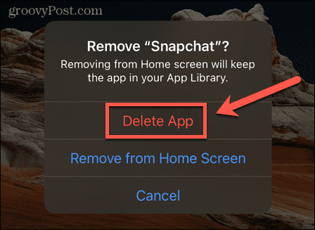 Snapchat App löschen
