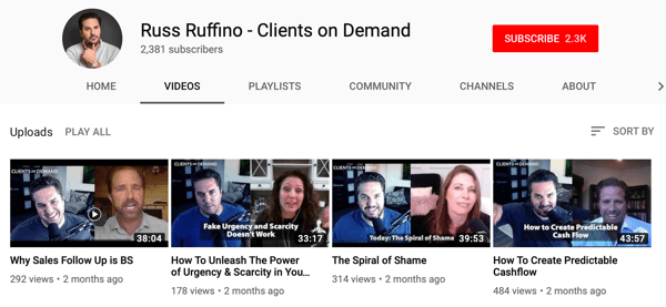 Russ Ruffino bietet YouTube-Unternehmen die Möglichkeit, Online-Videos zu verwenden