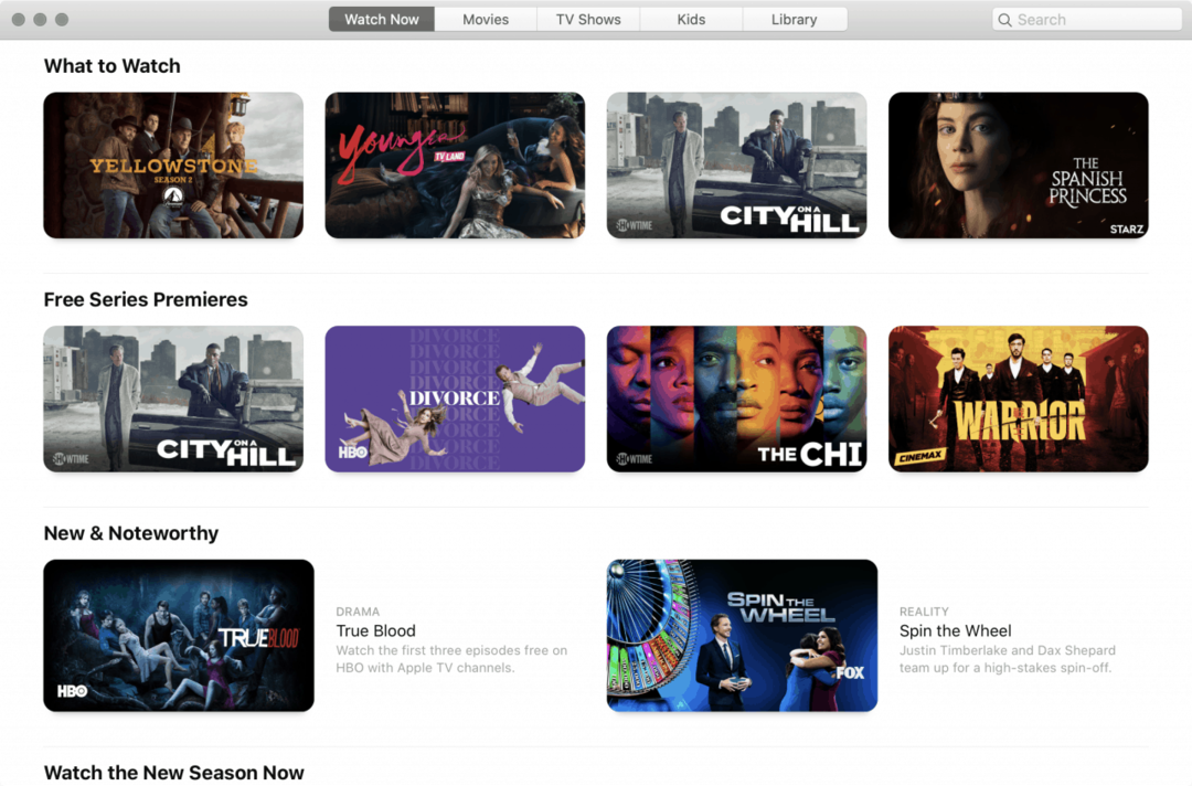 Apple TV App unter MacOS Catalina