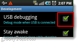 Android USB-Debugging-Modus