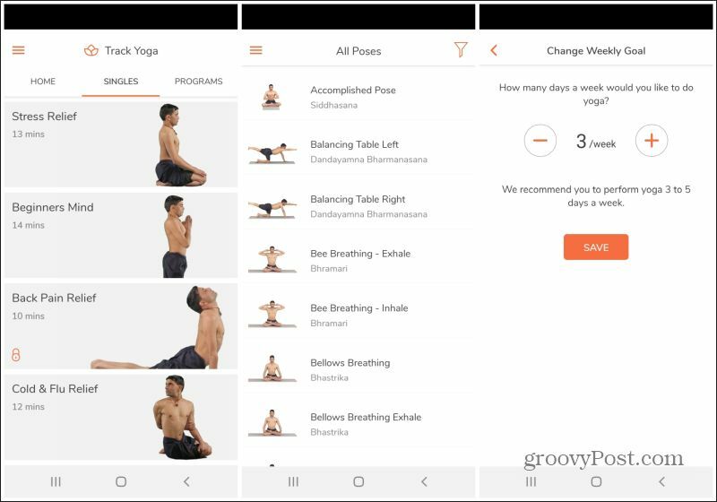 Verfolgen Sie Yoga-Workouts