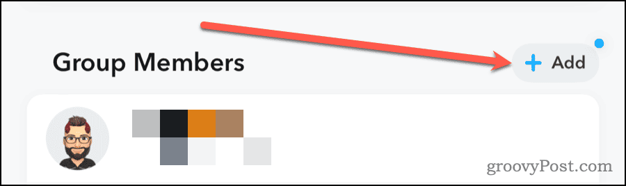 Hinzufügen weiterer Freunde zum Gruppenchat in Snapchat