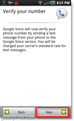 Google Voice auf Android Mobile Config Nummer überprüfen