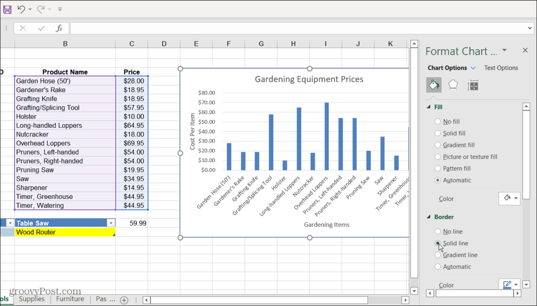  Menü Diagrammoptionen formatieren Excel