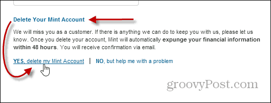 So löschen Sie Ihr Mint.com-Konto