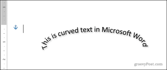 Beispiel für gekrümmten Text in Word