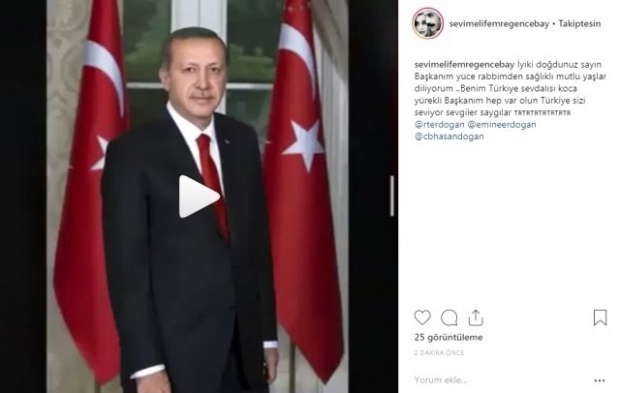 Feier des Überraschungsgeburtstags an Präsident Erdoğan, einen der bekanntesten Künstler