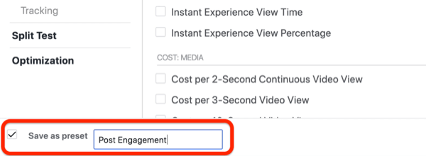 Erstellen Sie einen benutzerdefinierten Lead-Fortschrittsbericht im Facebook Ads Manager, Schritt 5