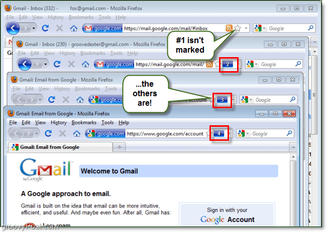 Melden Sie sich mit Firefox bei mehreren Google Mail-Konten oder Websites an