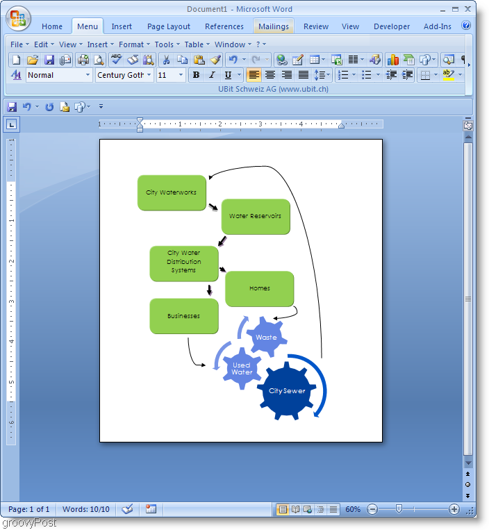 Beispiel für ein Microsoft Word 2007-Flussdiagramm
