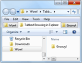 Registerkarten-Browsing im Windows 7 Explorer