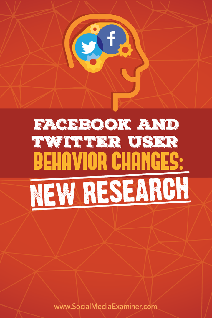 Forschung zu Änderungen im Nutzerverhalten von Twitter und Facebook