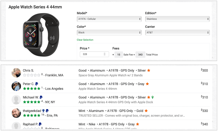 verkaufen Apple Watch Swappa
