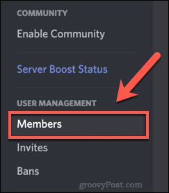 Discord Server-Mitgliederlistenoption