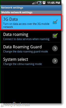 Android 3G Daten deaktiviert