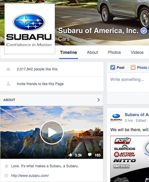 Subaru vorgestellten Videobild