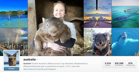 Tourismus Australien Instagram