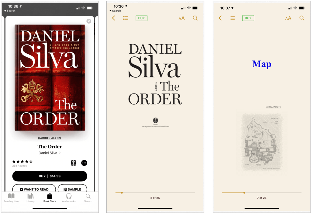 Apple Bücher auf dem iPhone