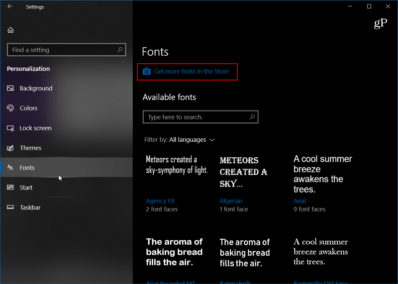 Windows-10-Font-Einstellungen