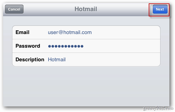 E-Mail-Anmeldeinformationen