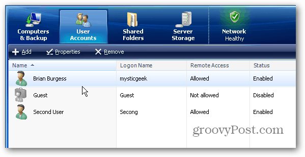 So fügen Sie Windows Home Server Benutzerkonten hinzu