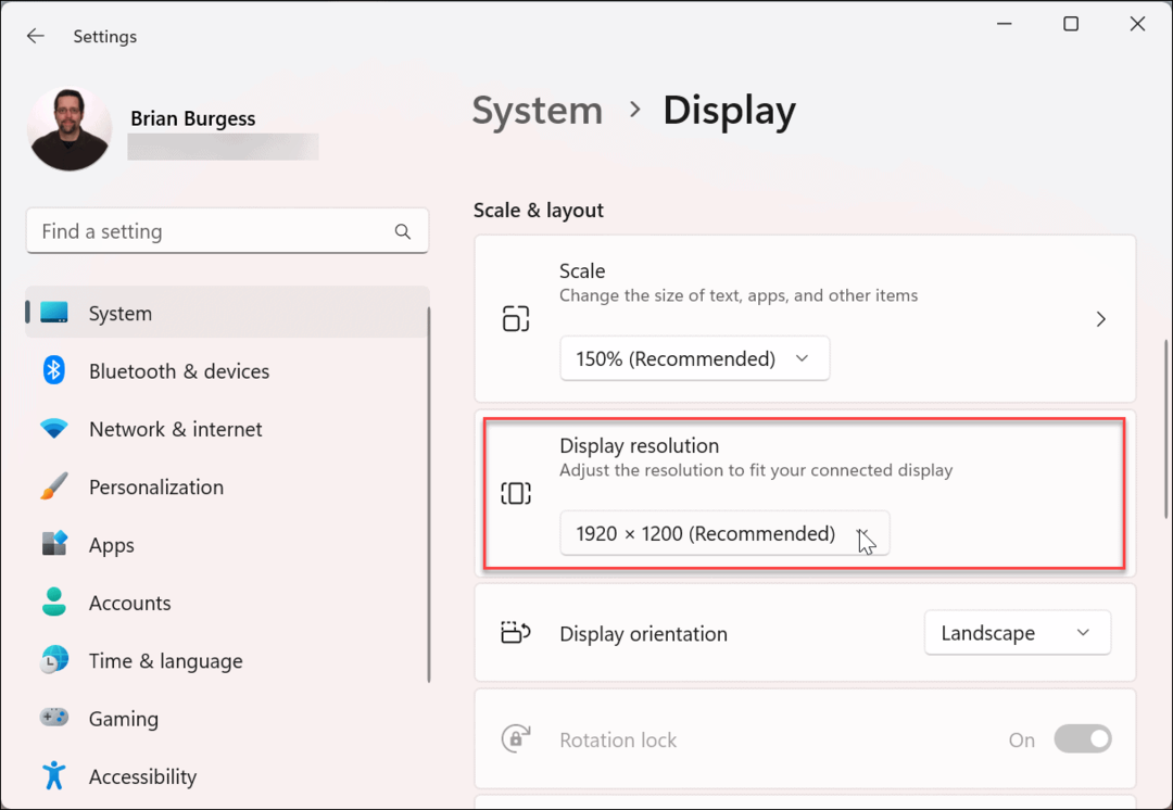 Ändern Sie die Bildschirmauflösung unter Windows 11
