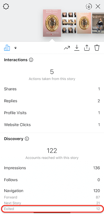 instagram-Storys-Daten zeigen Zuschauer, die die Storys bearbeitet haben, aus Ihrer Story