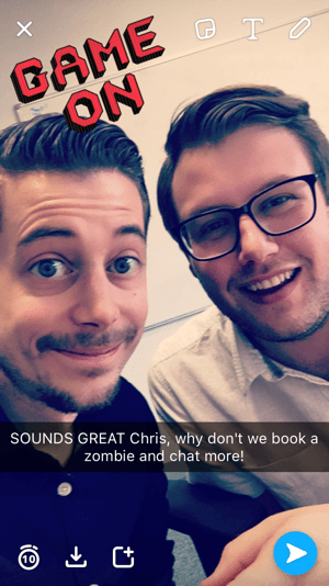 Snapchat bitten um ein Treffen