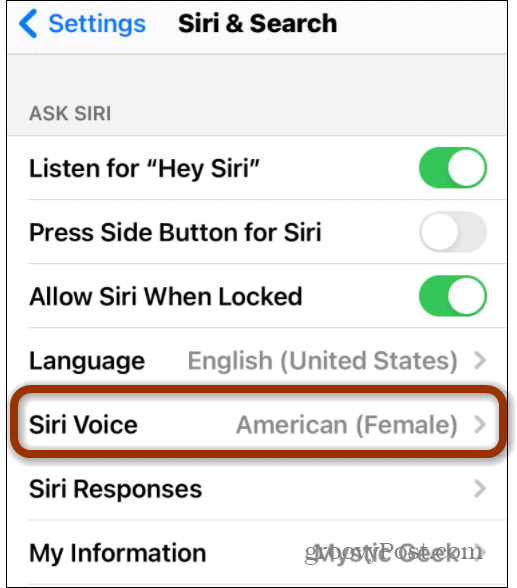 Siri Stimme