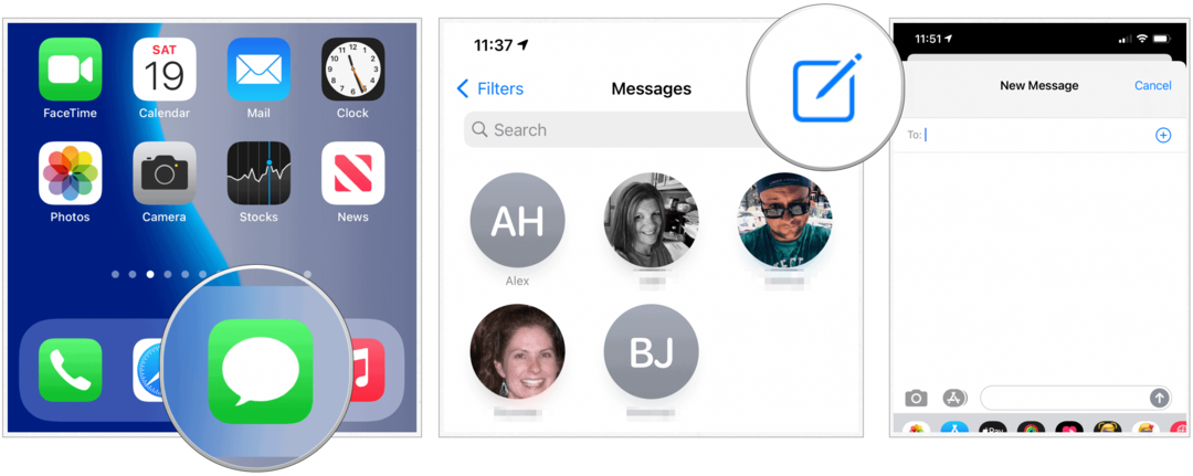 iOS 14 Gruppennachricht erstellen