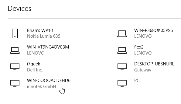 Microsoft-Kontogeräte