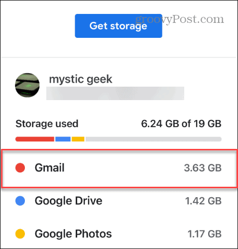 Google Mail-Speicherplatz belegt Google Drive