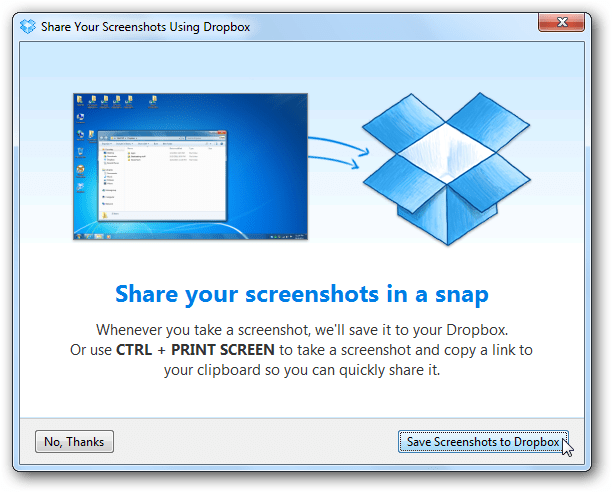 Screenshots automatisch mit Dropbox hochladen und freigeben