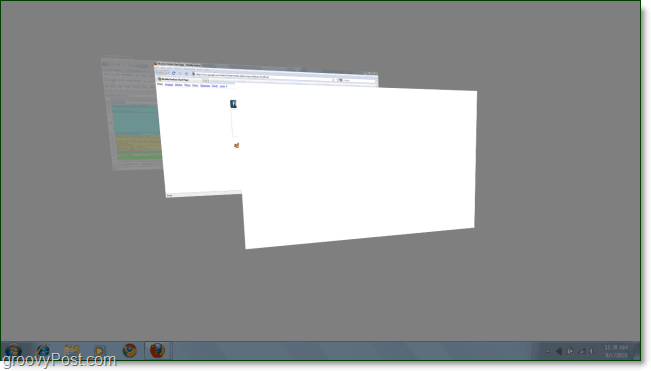 Zeitlupe in Flip 3d in Windows-7
